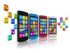 Mobile communications and social networking concept