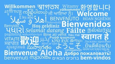 Welcome mixed fonts