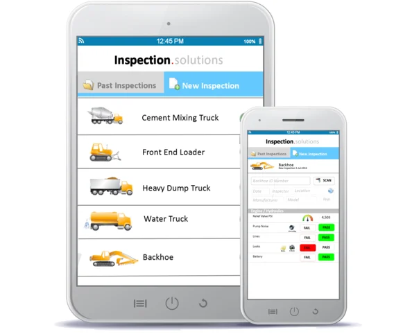 Preview of Estel Tech’s equipment inspection app template