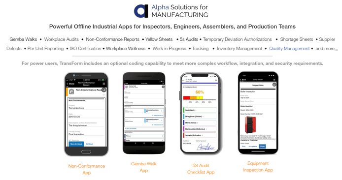 Alpha solutions for manufacturing
